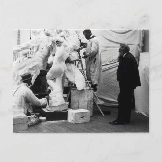Auguste Rodin in seinem Paris-Studio Postkarte (Vorderseite)