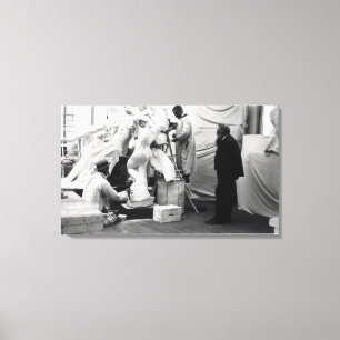 Auguste Rodin in seinem Pariser Studio Leinwanddruck