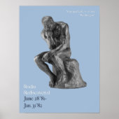 Auguste Rodin Thinker Kunstausstellung Print Poster (Vorne)