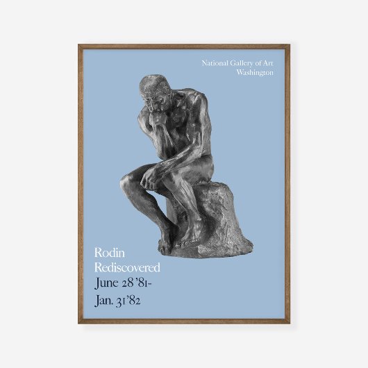 Auguste Rodin Thinker Kunstausstellung Print Poster
