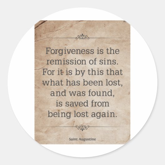 Augustine #2 runder aufkleber (Vorderseite)