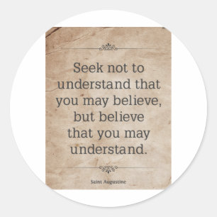 Augustine #4 runder aufkleber