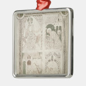 Augustine an den Füßen von Christus u. von Ornament Aus Metall (Links)