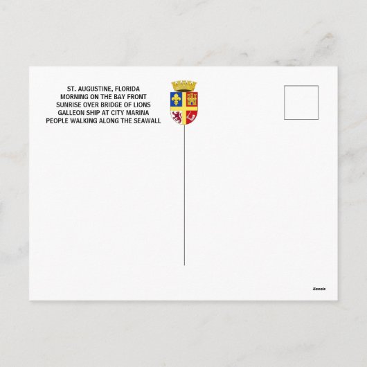 Augustine, Florida Feiertagspostkarte (Rückseite)