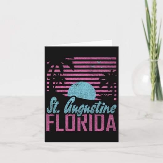 Augustine Florida Fl Citrus Staat Miami Vibes Karte (Vorderseite)