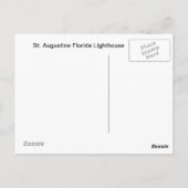 Augustine Florida Lighthouse Postkarte (Rückseite)