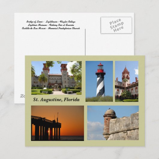 Augustine, Florida Postcard Postkarte (Vorne/Hinten)