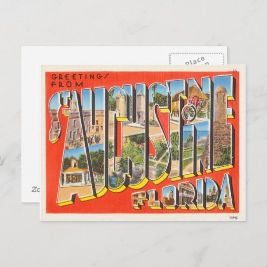 Augustine Florida Postkarte (Vorne/Hinten)