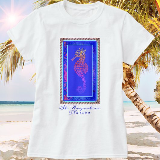 Augustine Florida Seepferd T - Shirt