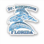 Augustine Florida Vacation Delphine Aufkleber (Vorderseite)