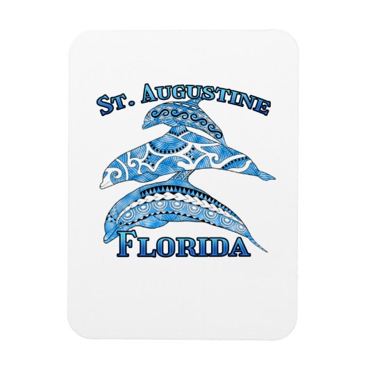 Augustine Florida Vacation Delphine Magnet (Vertikal)
