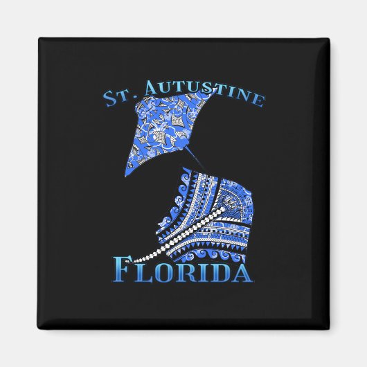 Augustine Florida Vacation Tribal Stingray Magnet (Vorne)