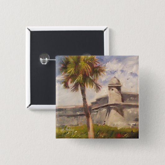 Augustine Fort - Castillo de san Marcos Button (Vorne & Hinten)