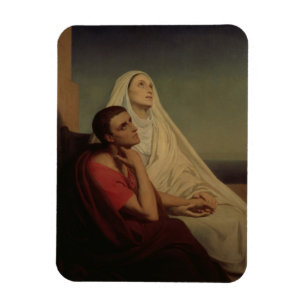 Augustine und seine Mutter St. Monica, 1855 Magnet
