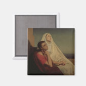 Augustine und seine Mutter St. Monica, 1855 Magnet (Vorderseite/Rückseite)