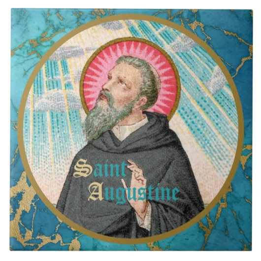 Augustine von Hippo (SAU 047; Einzelheiten) Fliese (Vorderseite)