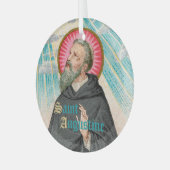Augustine von Hippo (SAU 047; Einzelheiten) Ornament Aus Glas (Vorderseite links)