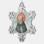 Augustine von Hippo (SAU 047; Einzelheiten) Schneeflocken Zinn-Ornament (Rechts)