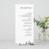 Augustine Wedding Reception Dinner Menu Menükarte (Stehend Vorderseite)