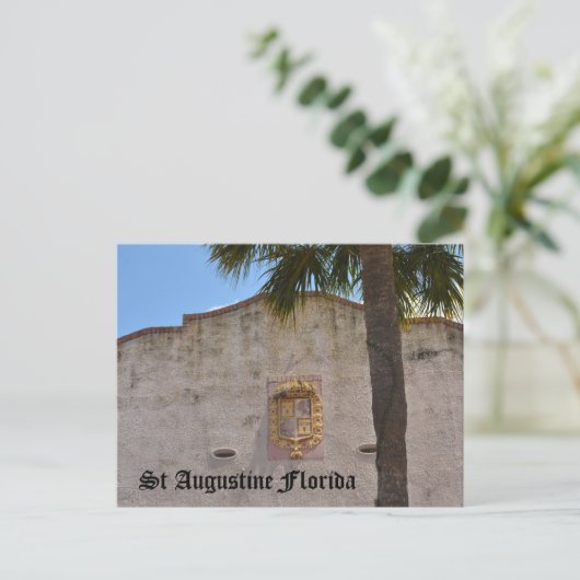 Augustiner FL-Wappen des spanischen Reiches Postkarte (Stehend Vorderseite)