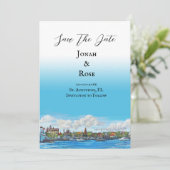 Augustiner Hochzeitsankündigung Einladung (Stehend Vorderseite)