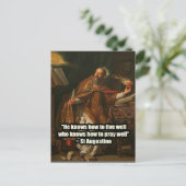 Augustiner katholischer Zitat Postkarte (Stehend Vorderseite)