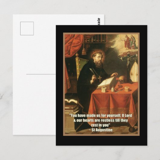 Augustiner Katholischer Zitat Postkarte (Vorne/Hinten)