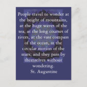 Augustiner Reiserlebnis Zitat Postkarte (Vorderseite)