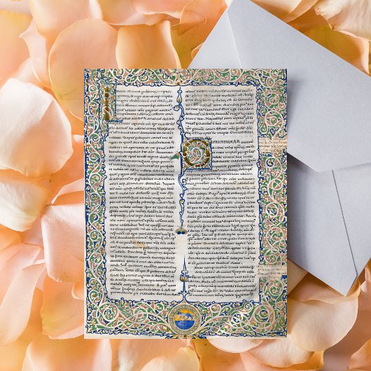 Augustiner Stadt Gottes Mittelalterliches Manuskri Postkarte