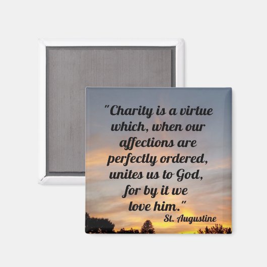 Augustiner Zitat Magnet (Vorderseite/Rückseite)