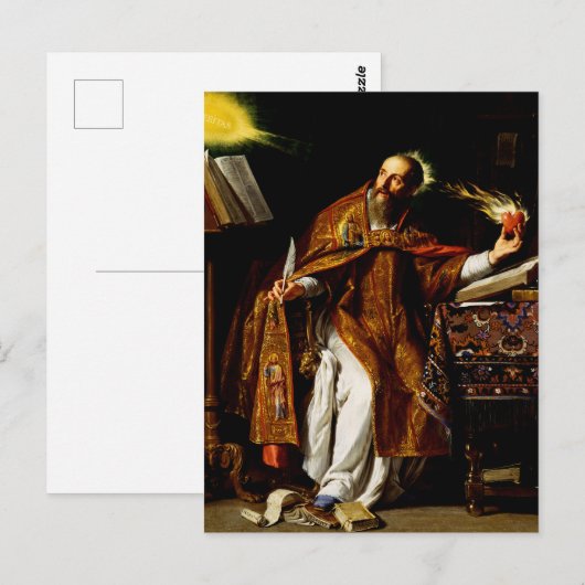 Augustinus von Hippo Postkarte (Vorne/Hinten)