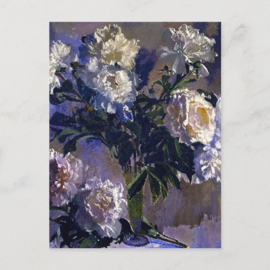 Augusto Giacometti Vintag White Peonies Postkarte (Vorderseite)