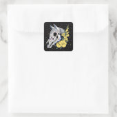 Augusts Gladiolus & Pferdeschädel Quadratischer Aufkleber (Tasche)
