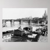 Augustus Bridge, Dresden, c.1910 Poster (Vorne)