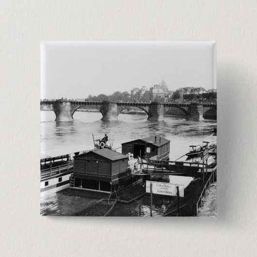 Augustus Brücke, Dresden, c.1910 Button (Vorderseite)