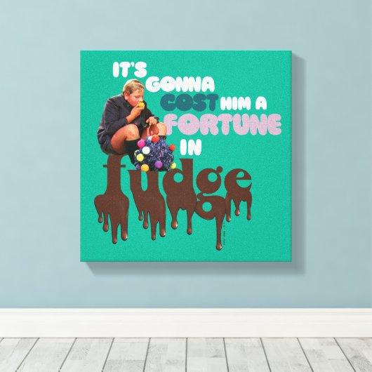 Augustus Gloop - Ein Glück in Fudge Leinwanddruck (Insitu (Holzboden))