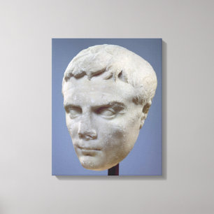 Augustus, Marmorkopf, c.27-20 BC Leinwanddruck