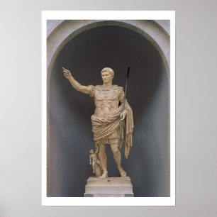 Augustus of Prima Porta, c.20 BC (marble) Poster