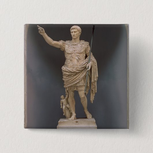 Augustus von Prima Porta, c.20 BC (Marmor) Button (Vorderseite)