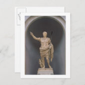 Augustus von Prima Porta, c.20 v. Chr. (Marmor) Postkarte (Vorne/Hinten)