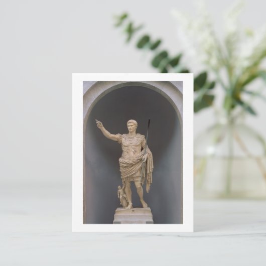Augustus von Prima Porta, c.20 v. Chr. (Marmor) Postkarte (Stehend Vorderseite)