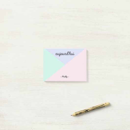 Aujourd'hui Post-it-Zettel Post-it Klebezettel (Auf Schreibtisch)