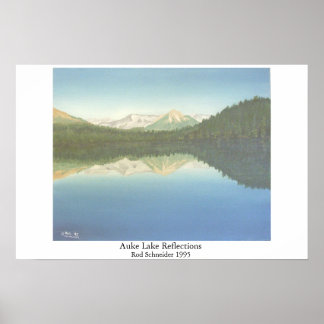 Auke Lake Reflections Poster