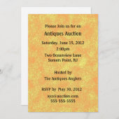 Auktion von Antiquitäten Einladung (Vorne/Hinten)