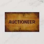 Auktionator Antike Visitenkarte (Vorderseite)