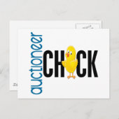 Auktionator Chick Postkarte (Vorne/Hinten)