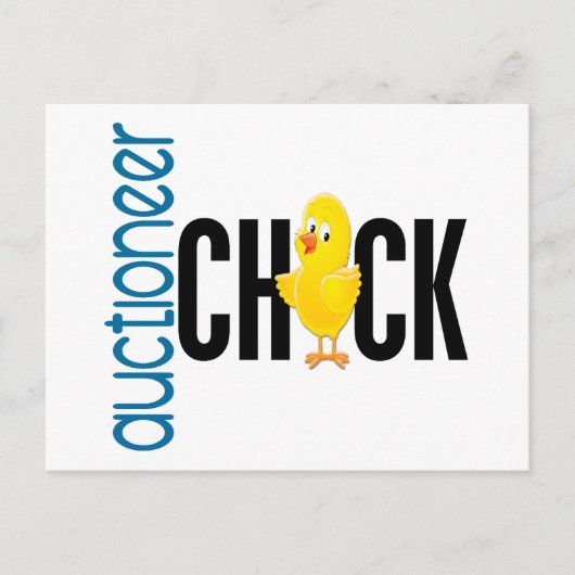 Auktionator Chick Postkarte (Vorderseite)