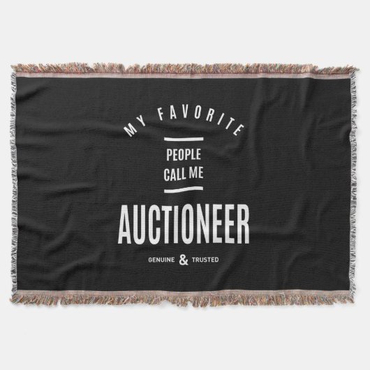 Auktionator Job Titel Geschenk Decke (Vorderseite)