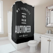 Auktionator Job Titel Geschenk Duschvorhang (Beispiel)