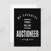 Auktionator Job Titel Geschenk RSVP Karte (Vorne/Hinten)